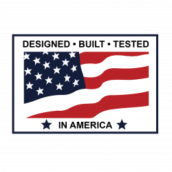 Designed Built Tested in America logo rectangle