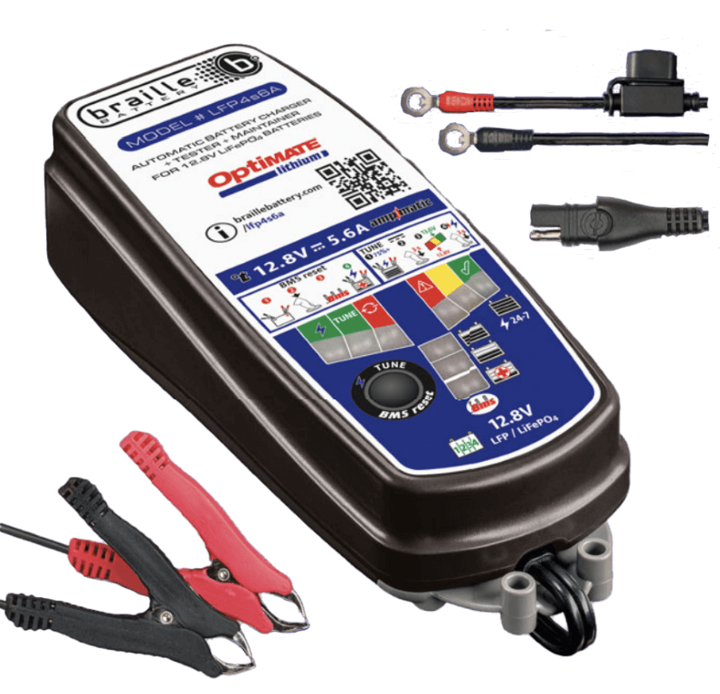 Optimate TM-393 12.8V 6A Lithium Battery Charger and Maintainer